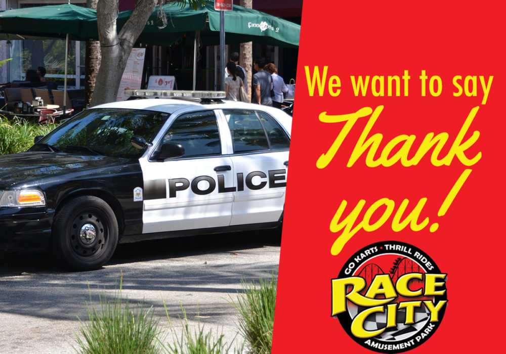 Race City is saying thank you to our local officers on Saturday, September 24th!